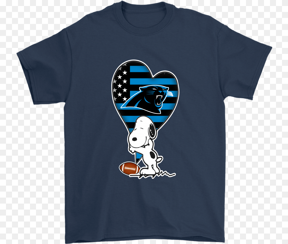 Carolina Panther Logo Snoopy Football Sports Shirts, Clothing, Shirt, T-shirt, Baby Free Transparent Png