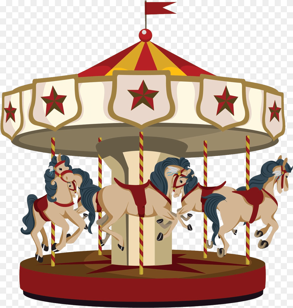 Transparent Carousel Horse Carousel, Amusement Park, Play Png
