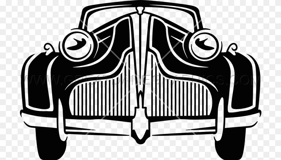 Transparent Cars Clipart Black And White Classic Car Clipart, Lawn Mower, Tool, Device, Grass Free Png