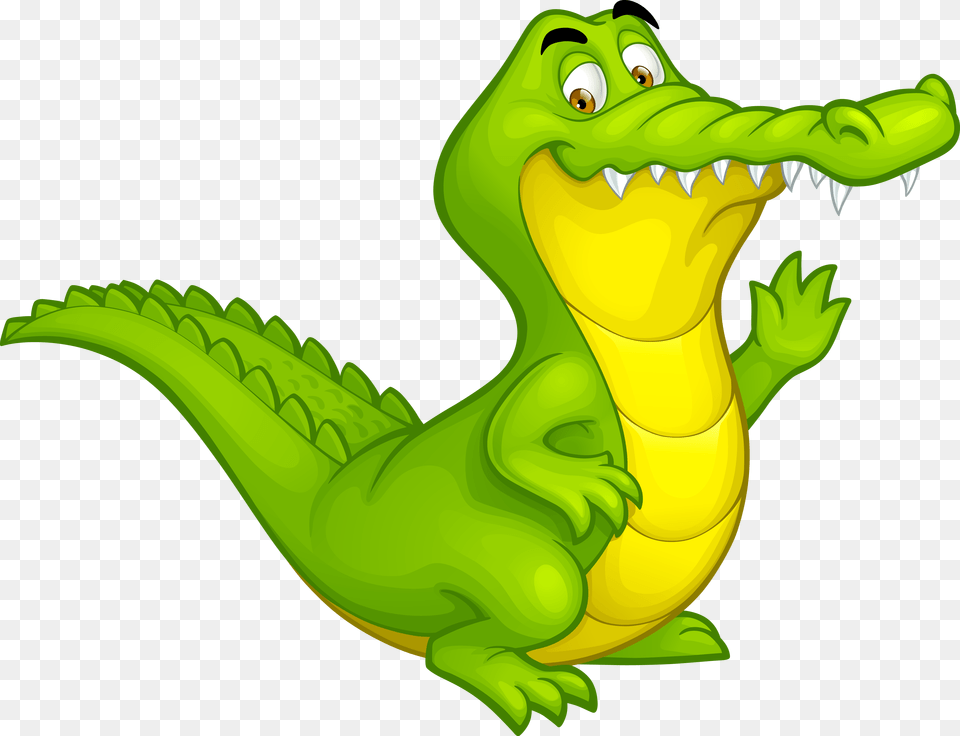 Transparent Cartoon Alligator Cute Alligator Cartoon Crocodile, Animal, Reptile, Smoke Pipe Png Image