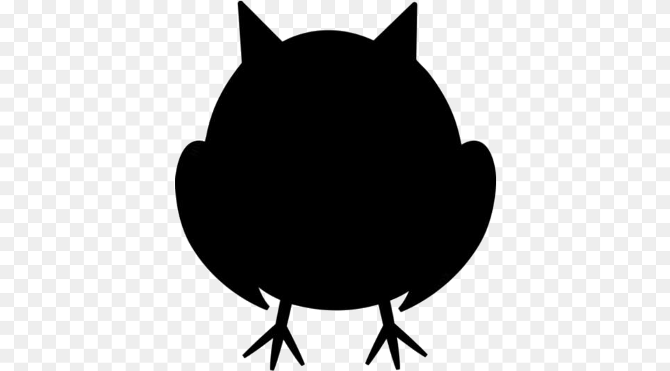 Cartoon Baby Owl Silhouette Clipart Cartoon, Stencil Free Transparent Png