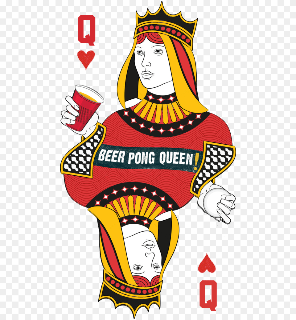 Transparent Cartoon Beer Queen Of Diamonds Vector, Adult, Person, Woman, Female Free Png Download