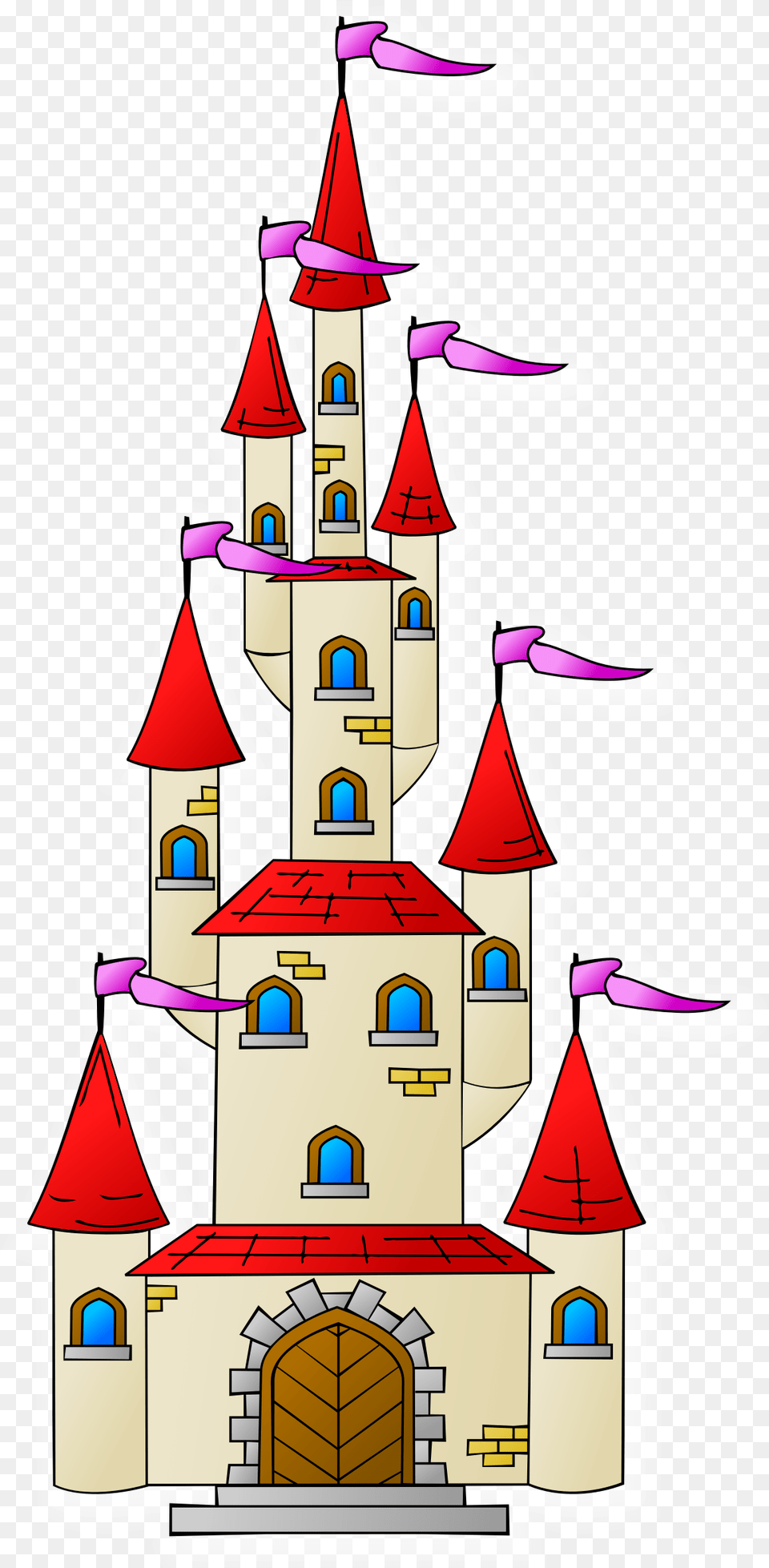 Transparent Cartoon Castle Castle Cliparts, Person Png Image