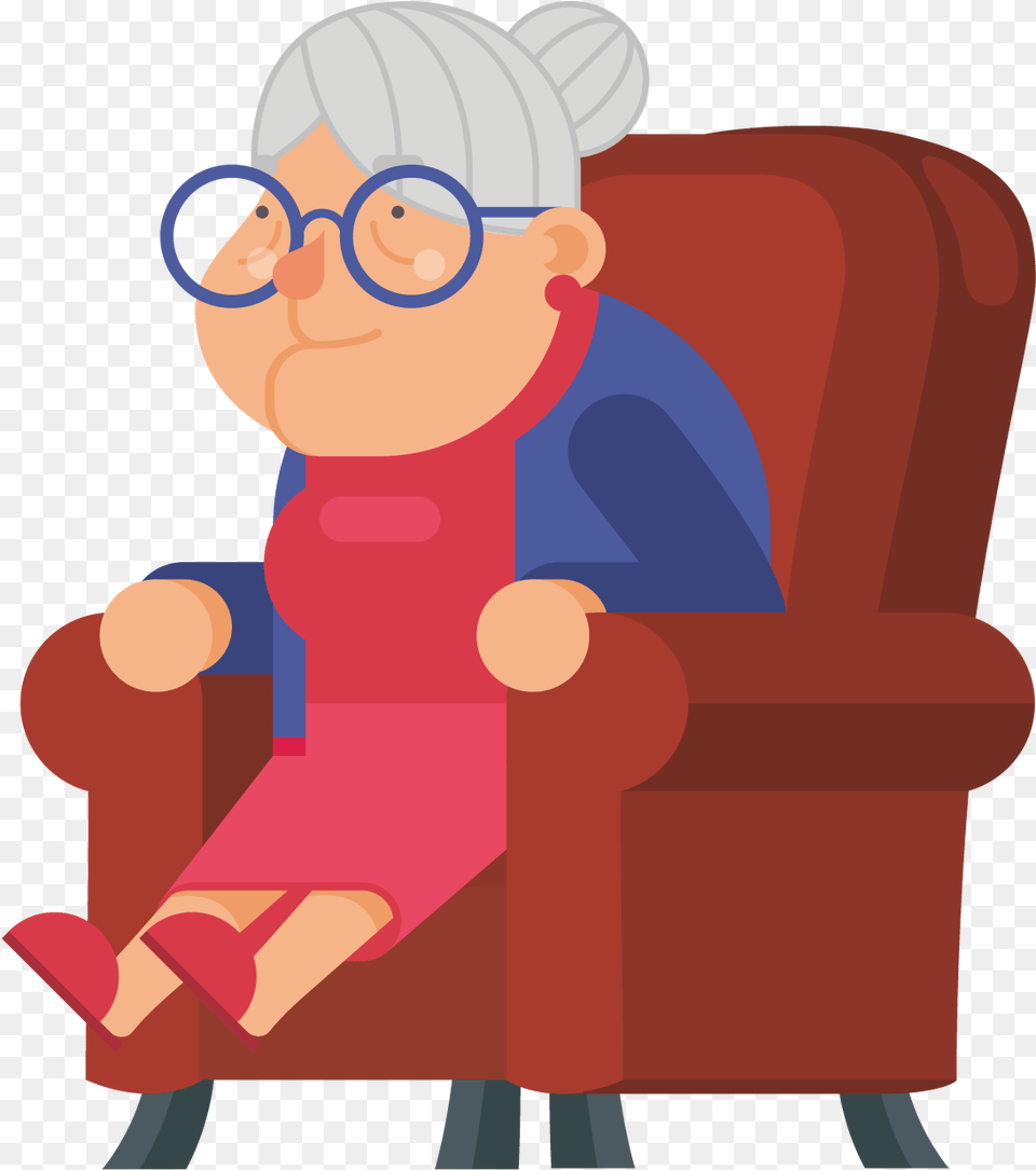 Transparent Cartoon Chair Sit On Chair Cartoon, Furniture, Baby, Person, Face Png