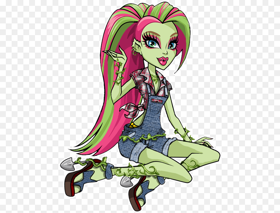 Transparent Cartoon Farmer Clipart Monster High Venus All Dolls, Book, Comics, Publication, Baby Free Png Download