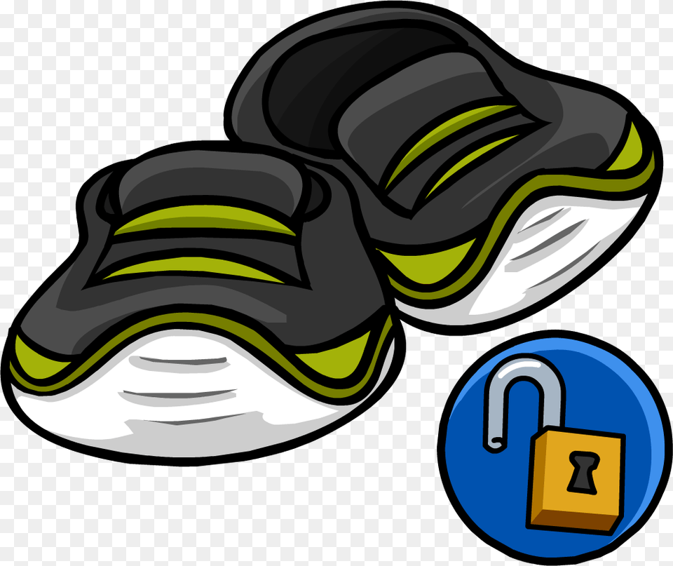 Cartoon Shoes Club Penguin Green Shoes, Clothing, Footwear, Shoe, Sneaker Free Transparent Png