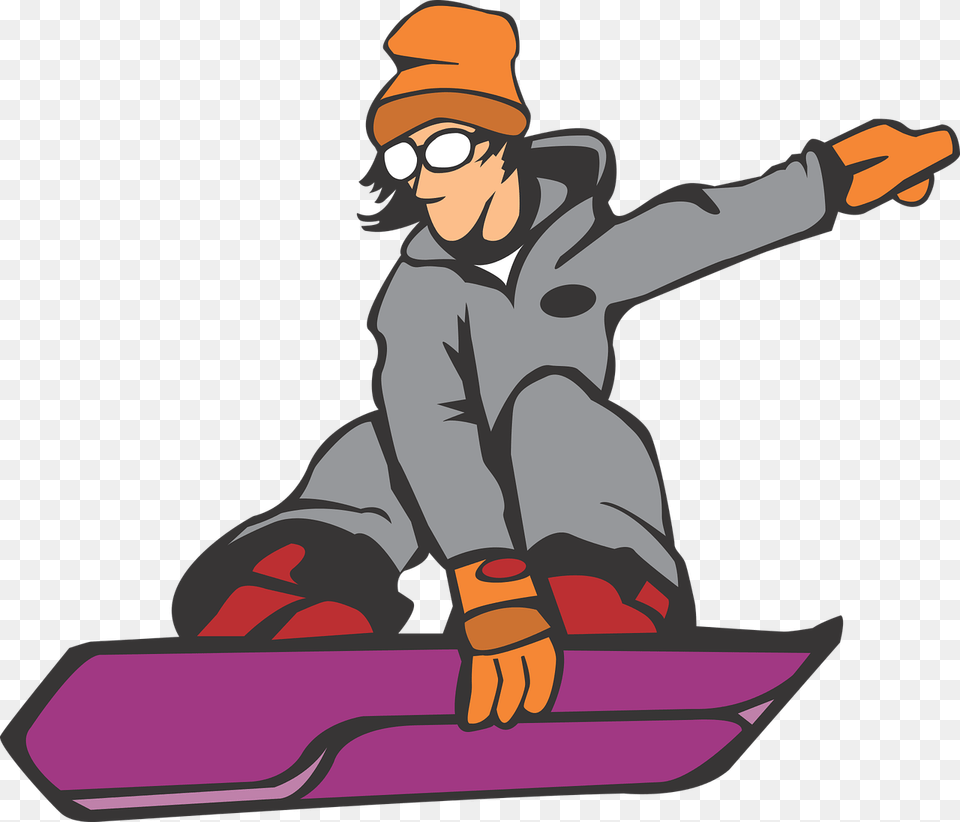 Transparent Cartoon Snowboard, Baby, Person, Outdoors, Face Png