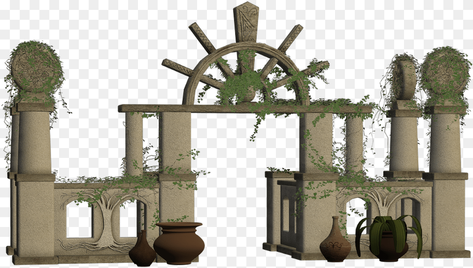 Transparent Cartoon Vines Stockxchng, Arch, Architecture, Plant, Pottery Png