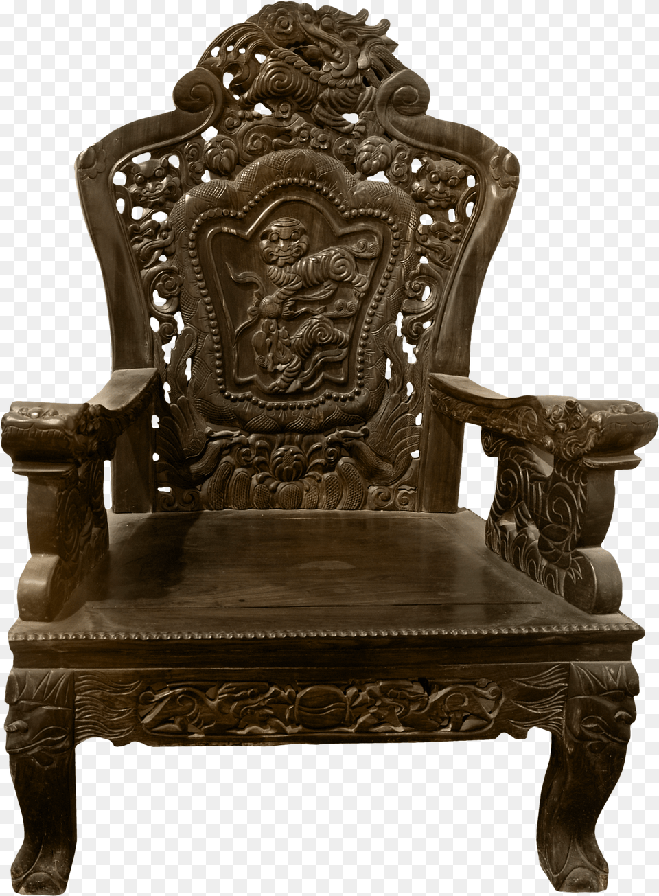 Carved Wooden Chair Picture, Furniture, Armchair, Throne Free Transparent Png