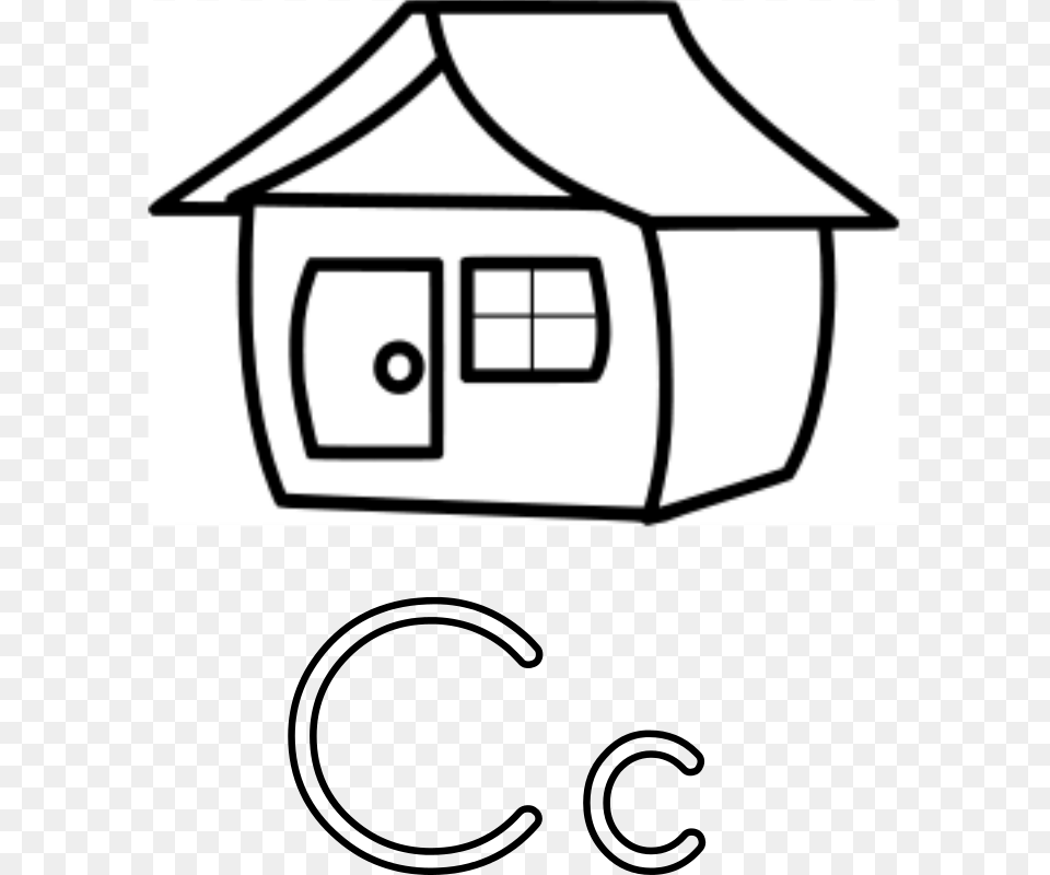 Transparent Casa Clipart Letter H Clipart Black And White, Architecture, Outdoors, Nature, Hut Png