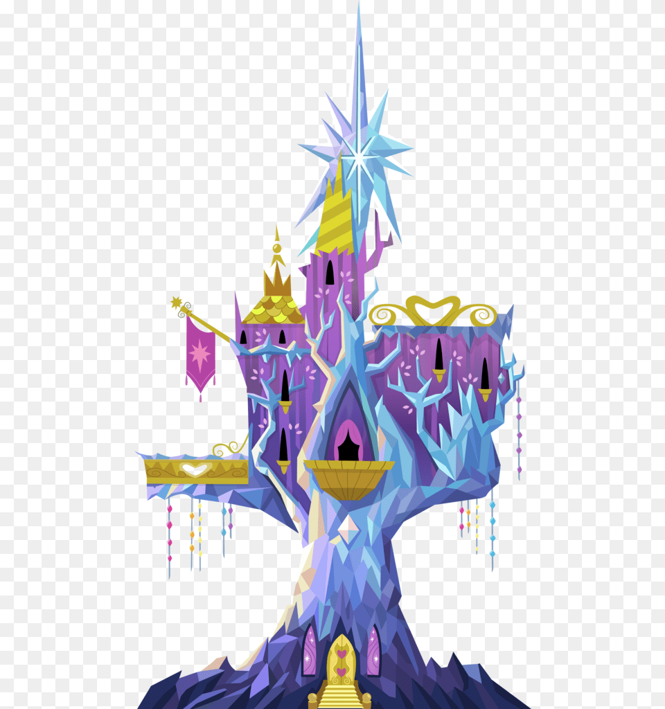 Castle Vector My Little Pony Castle Of Friendship, Purple, Art Free Transparent Png