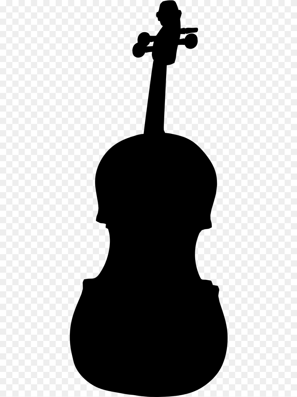Cat And The Fiddle Clipart Violin Silhouette Gray Free Transparent Png