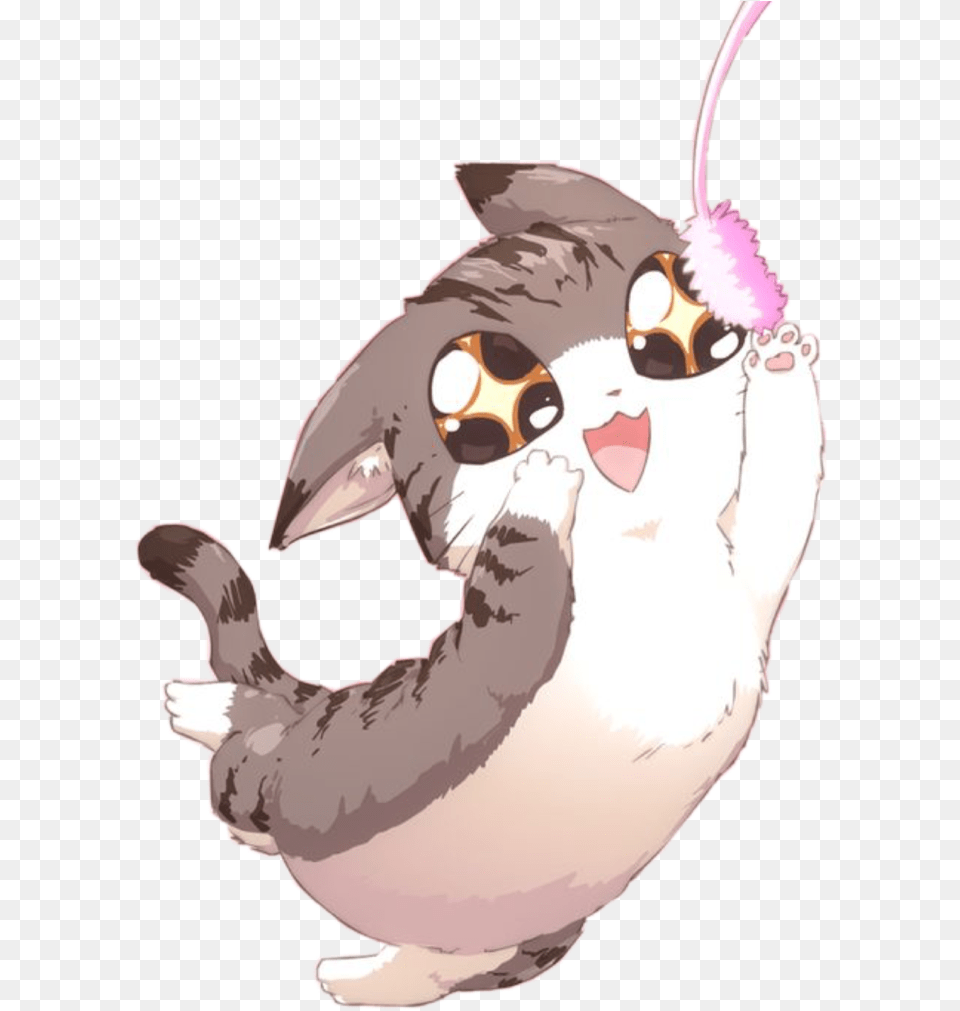 Transparent Cat Love Clipart Chibi Cute Anime Cat, Hardware, Electronics, Baby, Person Free Png Download