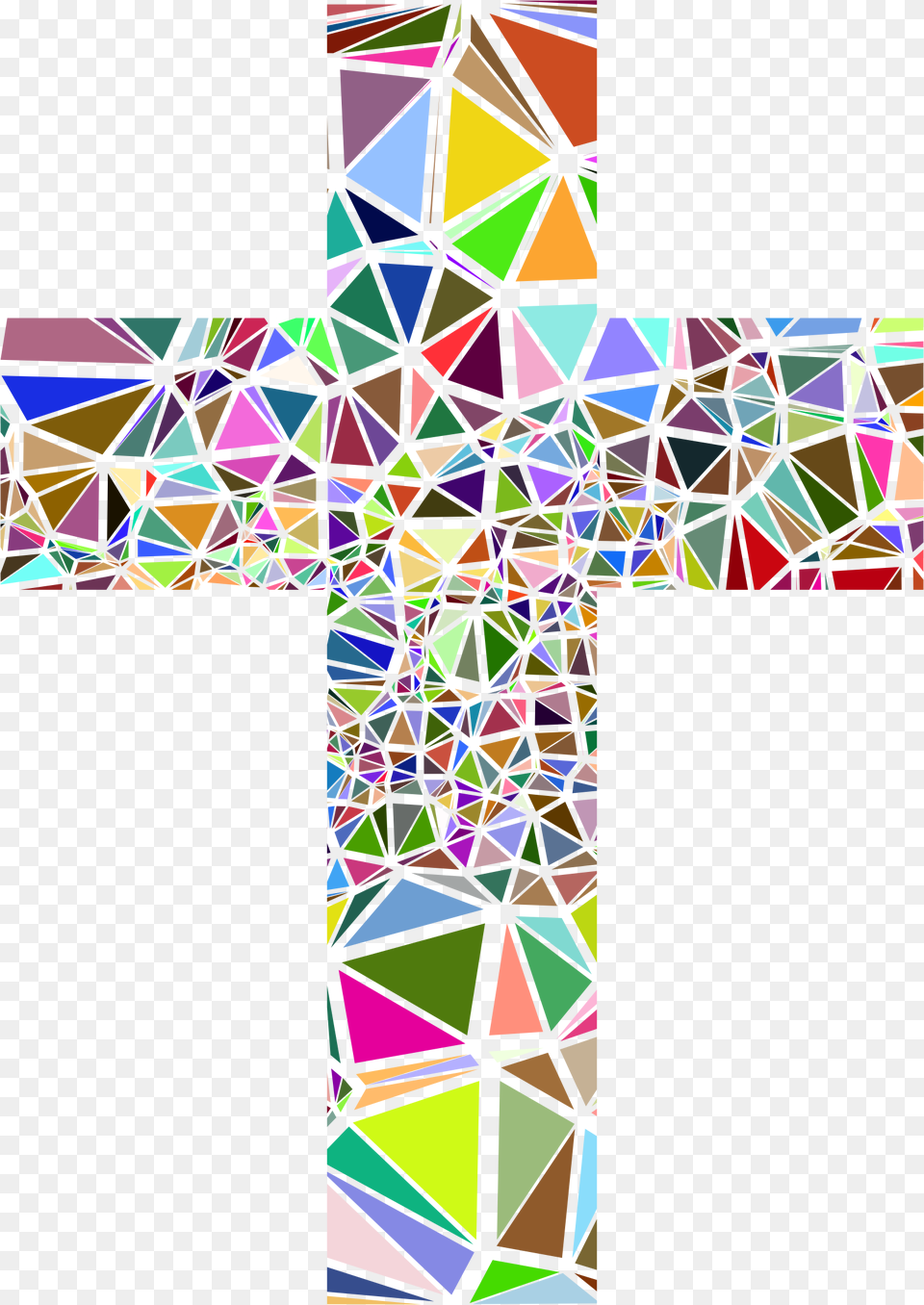 Transparent Catholic Cross Stained Glass Cross Clipart, Art, Symbol, Stained Glass Png Image