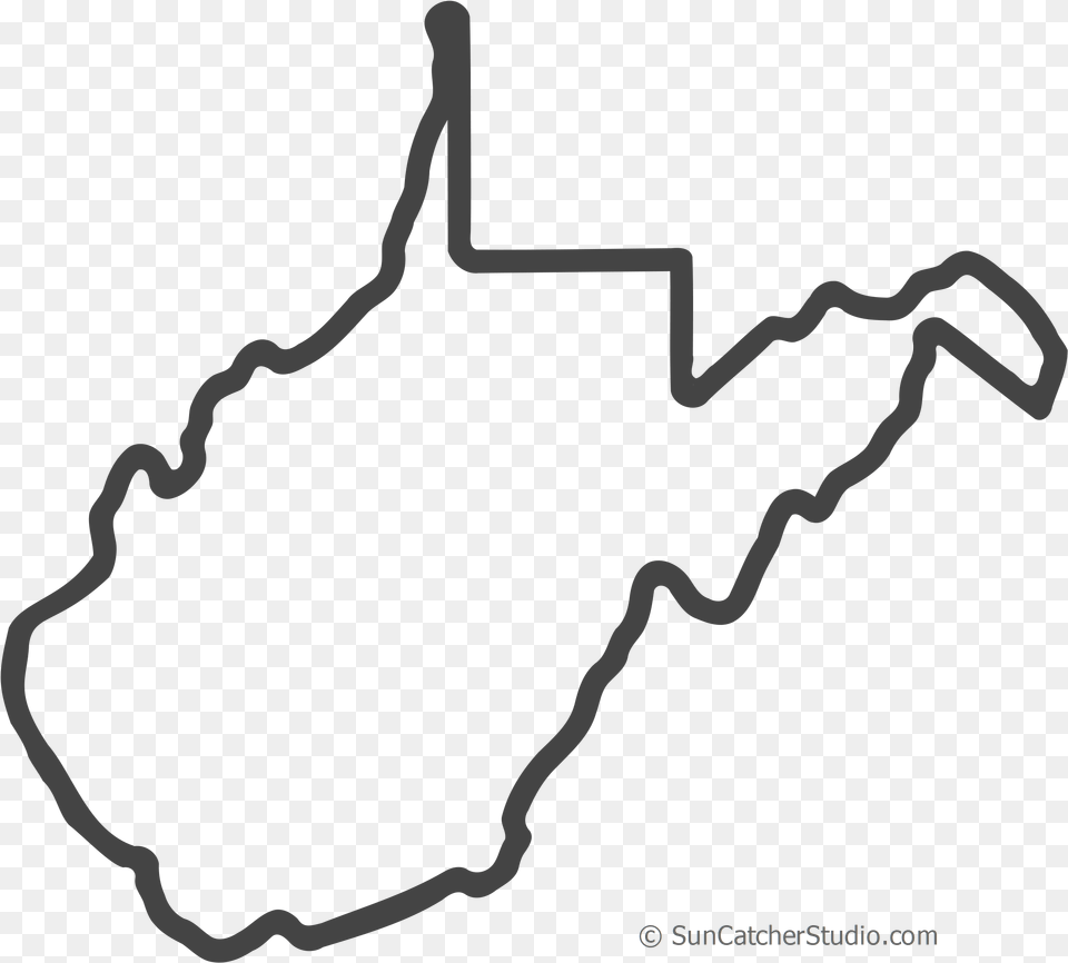 Transparent Chain Clipart Black And White West Virginia State, Stencil, Animal, Reptile, Snake Png