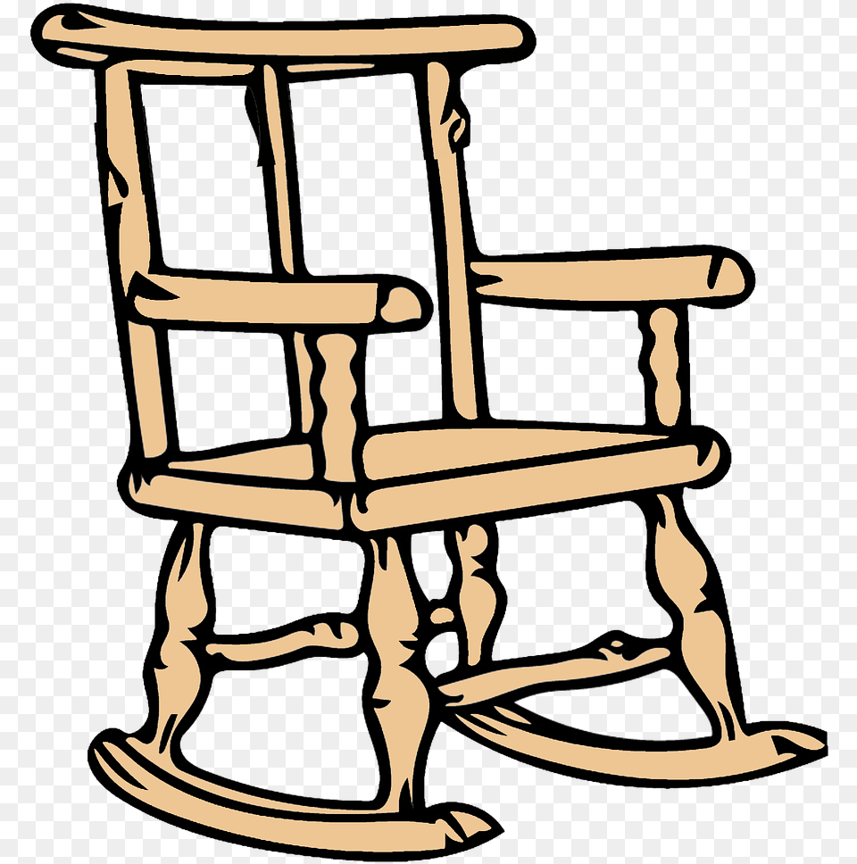 Chair Clip Art Rocking Chair Clipart Black And White, Furniture, Rocking Chair Free Transparent Png