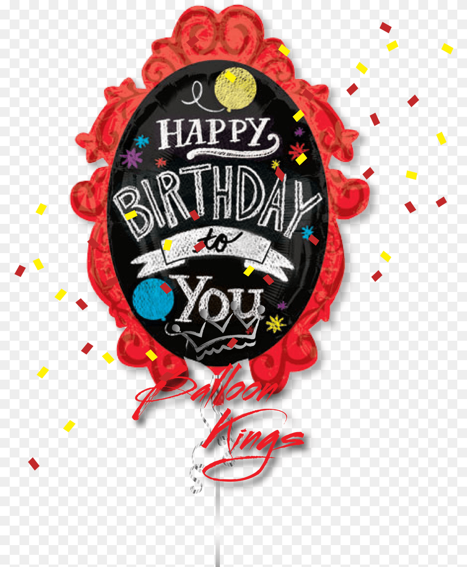 Chalkboard Banner Happy Birthday To You Balloons Chalkboard, Balloon Free Transparent Png