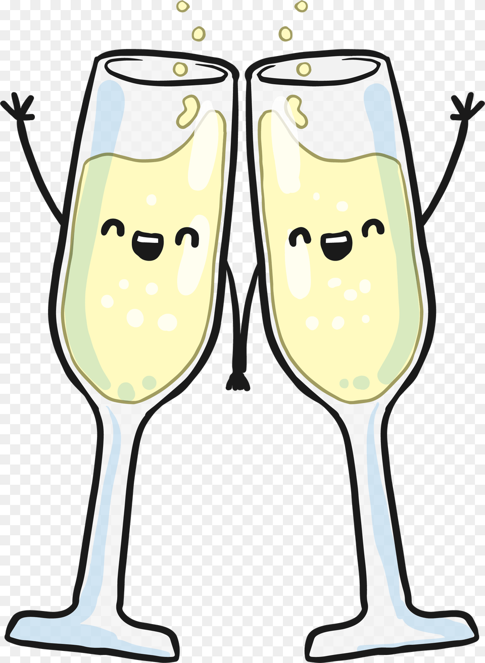 Champagne Glasses Toast Cartoon Champagne Glass, Alcohol, Beverage, Liquor, Wine Free Transparent Png