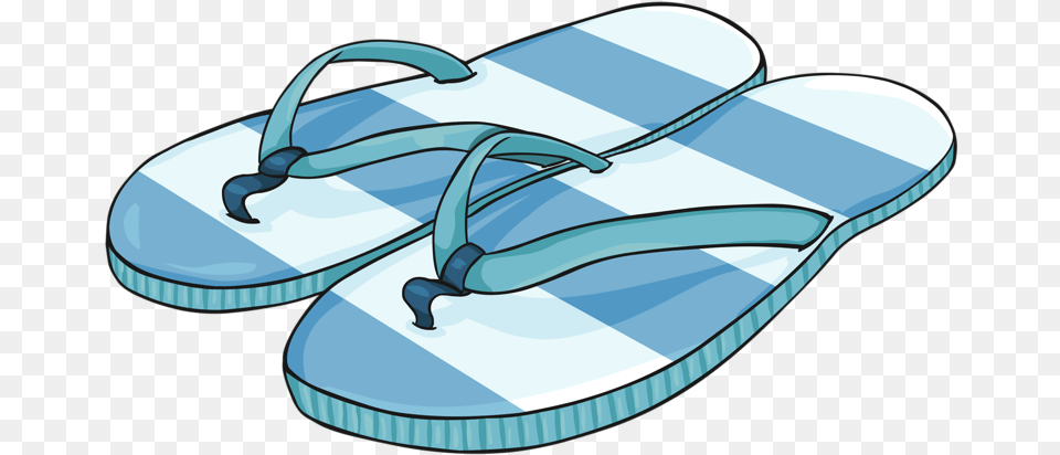 Transparent Chappal Clipart Cartoon Picture Of Slippers, Clothing, Flip-flop, Footwear, Hot Tub Free Png Download