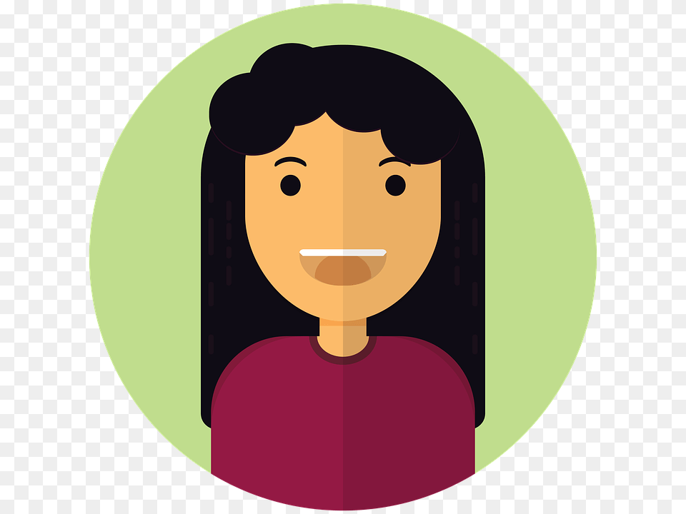 Transparent Character Character Girl Flat Design, Face, Head, Person, Photography Png Image