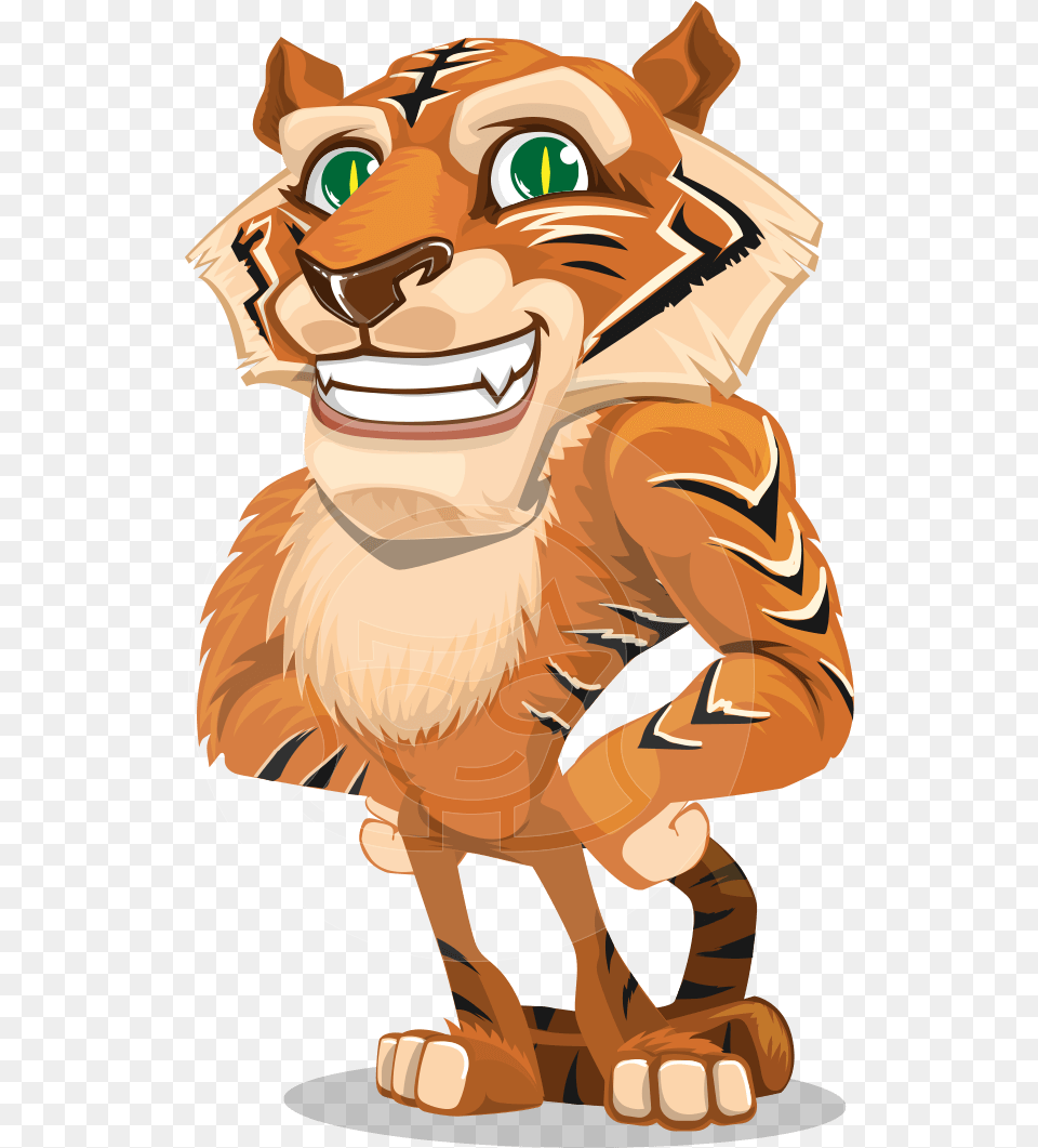 Character Vector Tiger Cartoon Vector, Baby, Person, Animal, Lion Free Transparent Png