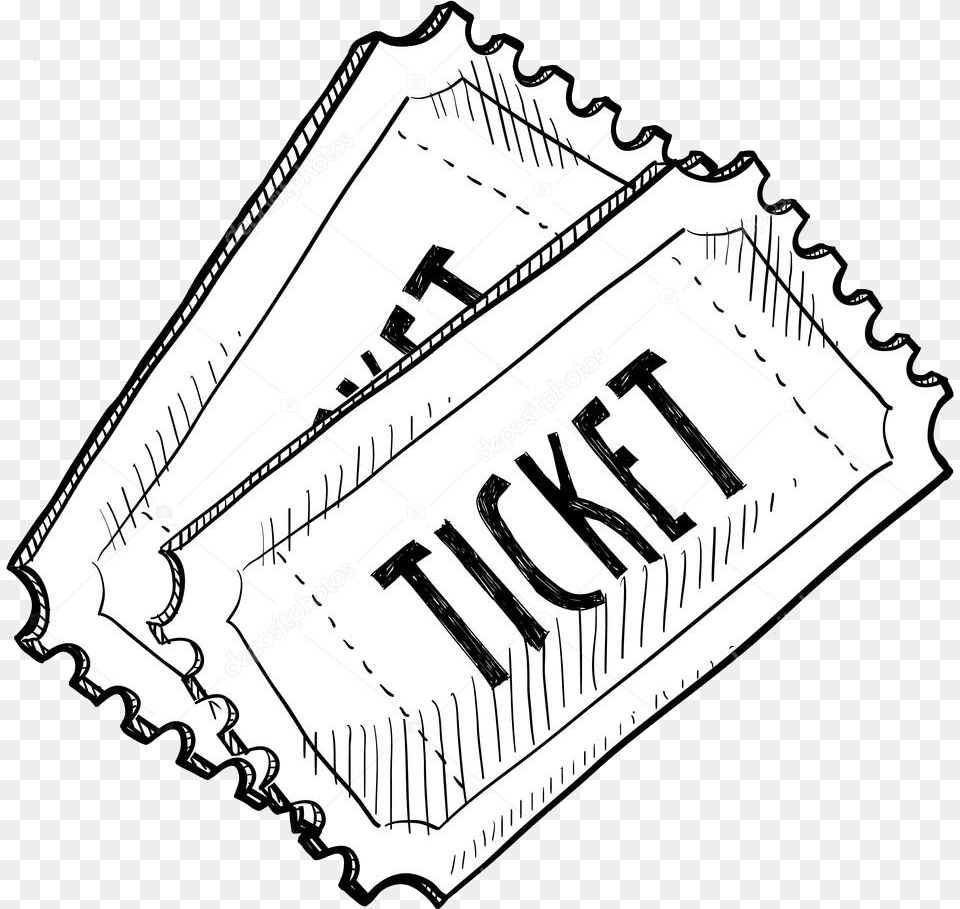 Transparent Charging Bull Black And White Raffle Ticket, Paper, Text Free Png Download