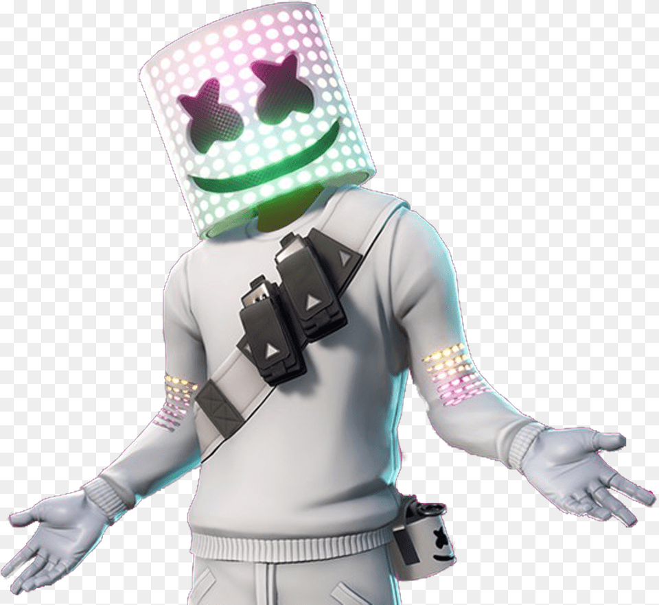 Transparent Cheating Clipart Fortnite Marshmello Skin, Clothing, Glove, Costume, Person Png