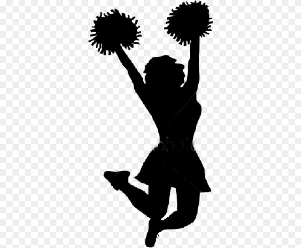 Transparent Cheering Clipart Transparent Background Cheerleader, Dancing, Leisure Activities, Person, Silhouette Png Image
