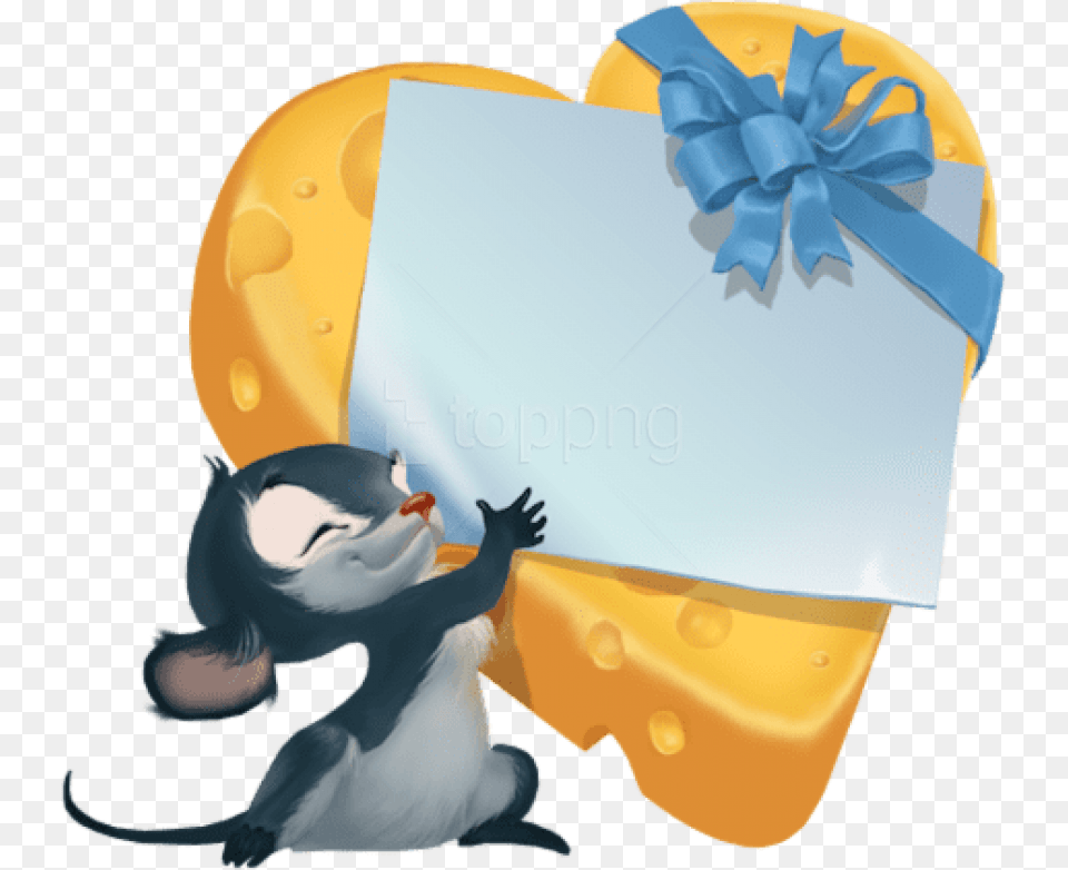 Transparent Cheese Clipart Mouse With Cheese, Clothing, Hat, Animal, Mammal Png Image