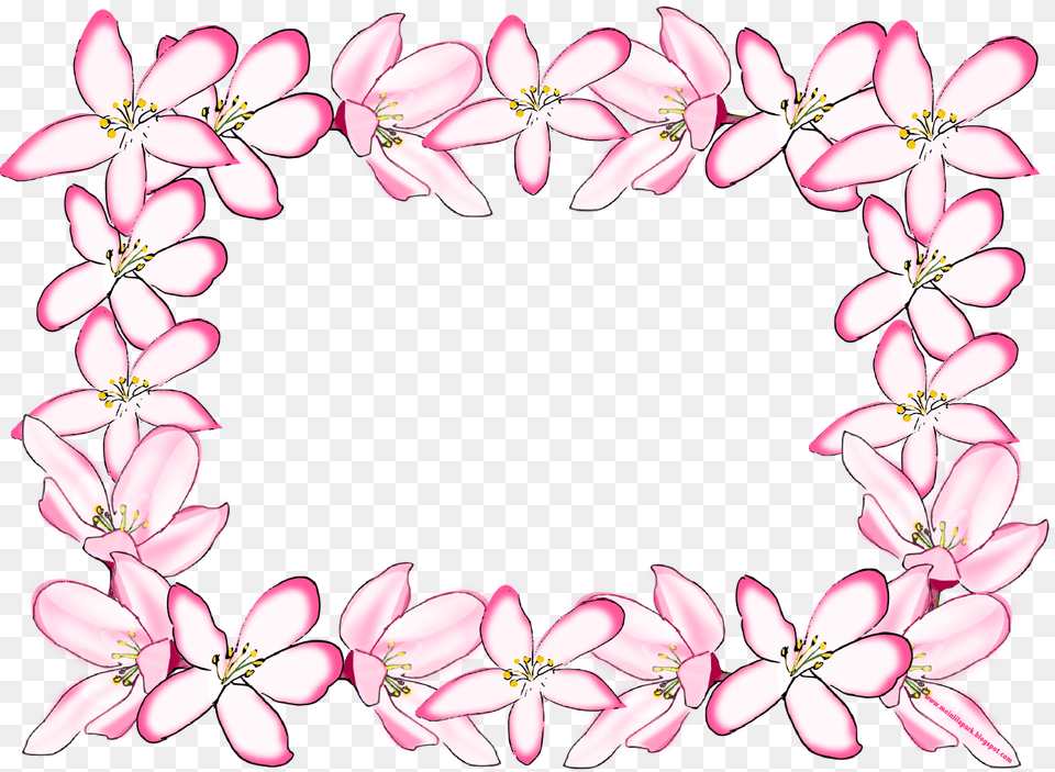 Transparent Cherry Blossom Frame Flower Cherry Blossom, Petal, Plant, Pattern, Flower Arrangement Free Png Download
