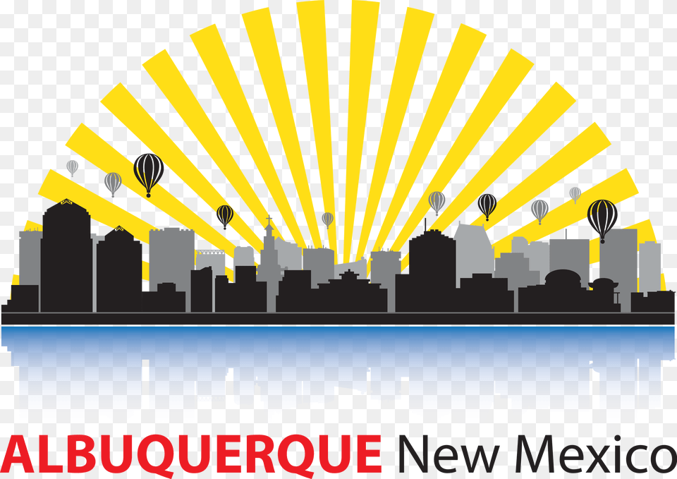 Transparent Chicago Skyline Clipart Albuquerque New Mexico, City, Metropolis, Urban, Balloon Free Png Download
