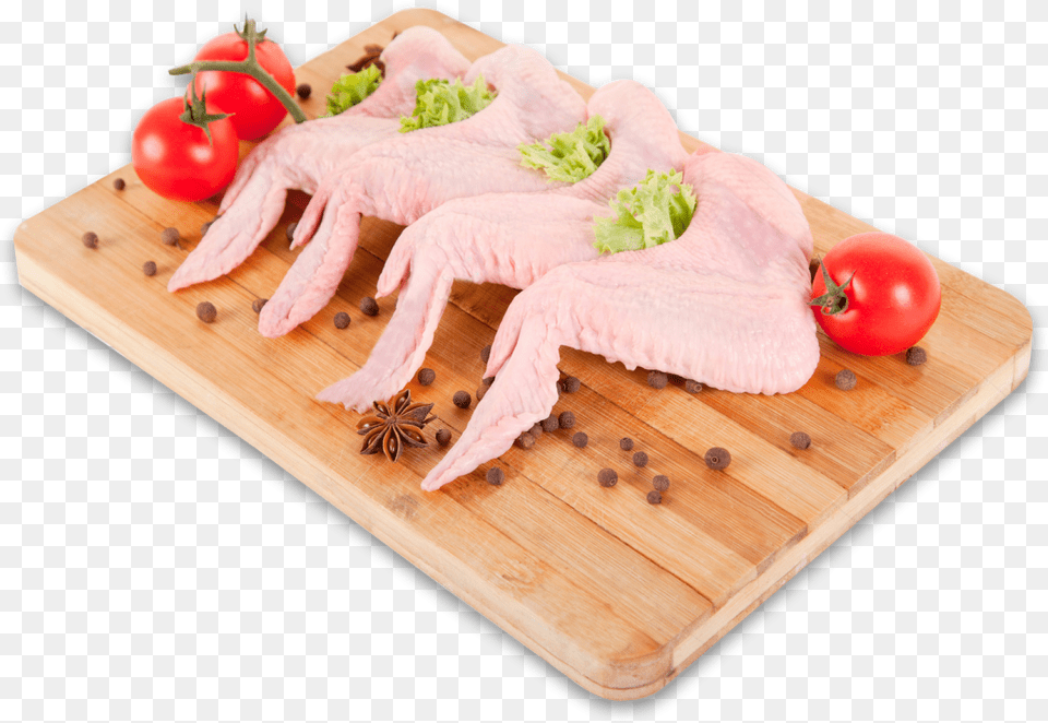 Transparent Chicken Wings Fresh Chicken Wings, Food, Food Presentation, Chopping Board Free Png Download