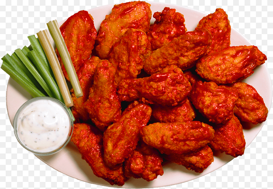 Transparent Chicken Wings Hot Wings With Ranch, Food, Food Presentation, Dish, Meal Png
