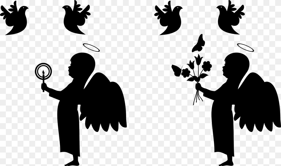 Transparent Child Icon Baby Angel Silhouette, Nature, Night, Outdoors Png Image