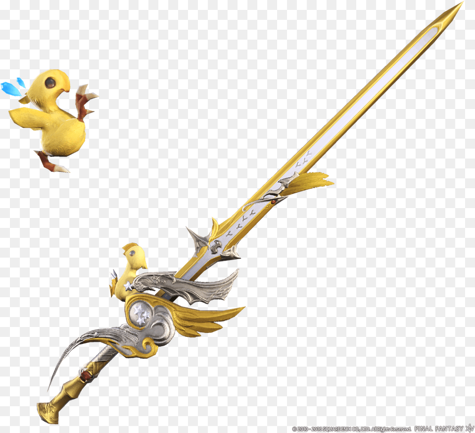 Chocobo Ffxiv Red Mage Weapon, Sword, Blade, Dagger, Knife Free Transparent Png