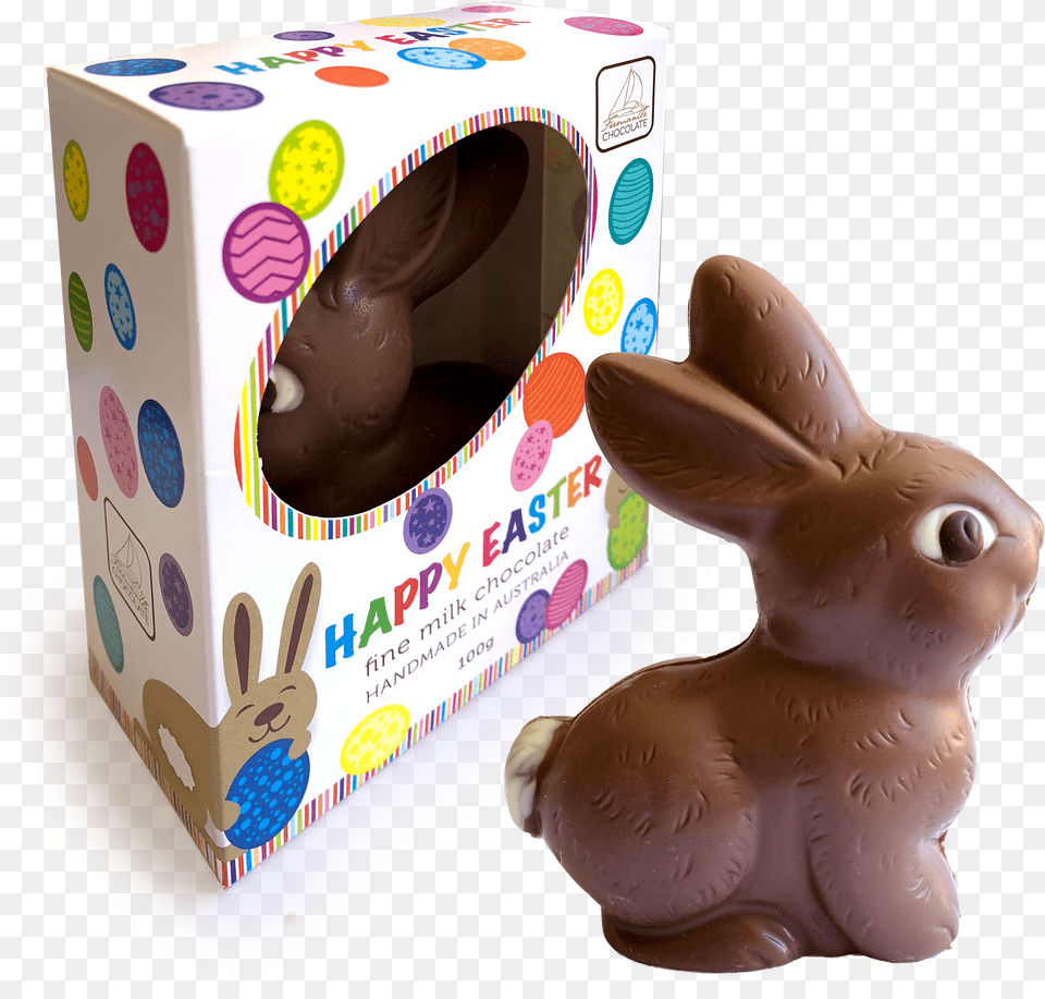 Transparent Chocolate Bunny, Food, Sweets, Box, Cardboard Png