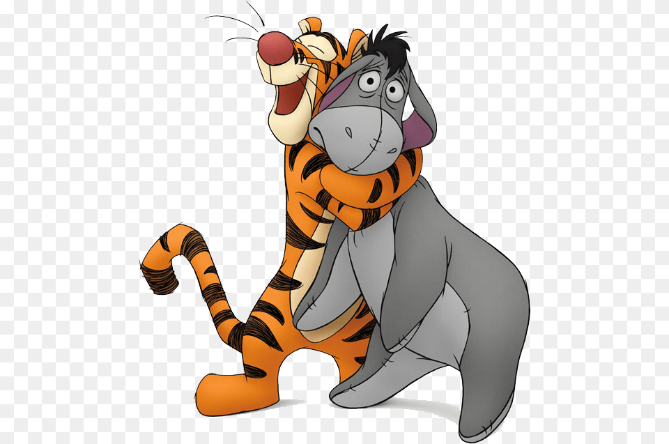 Transparent Choking Eeyore And Tigger Cartoon, Adult, Female, Person, Woman Png Image