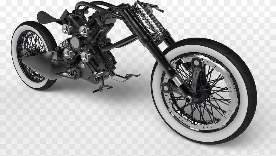 Chopper Motorcycle, Machine, Spoke, Alloy Wheel, Vehicle Free Transparent Png