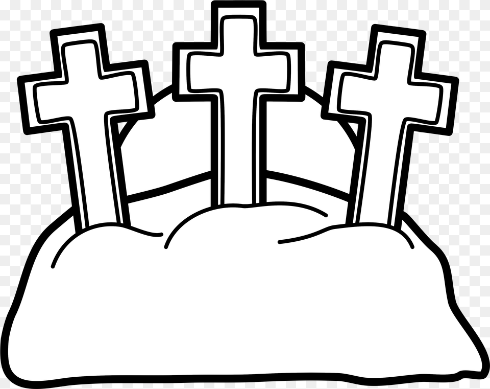 Christian Easter Black And White Clipart Sanjivani Hospital Ahmedabad Logo, Cross, Symbol, Birthday Cake, Cake Free Transparent Png