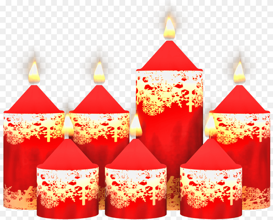 Transparent Christmas Candle Decoration Free Png Download
