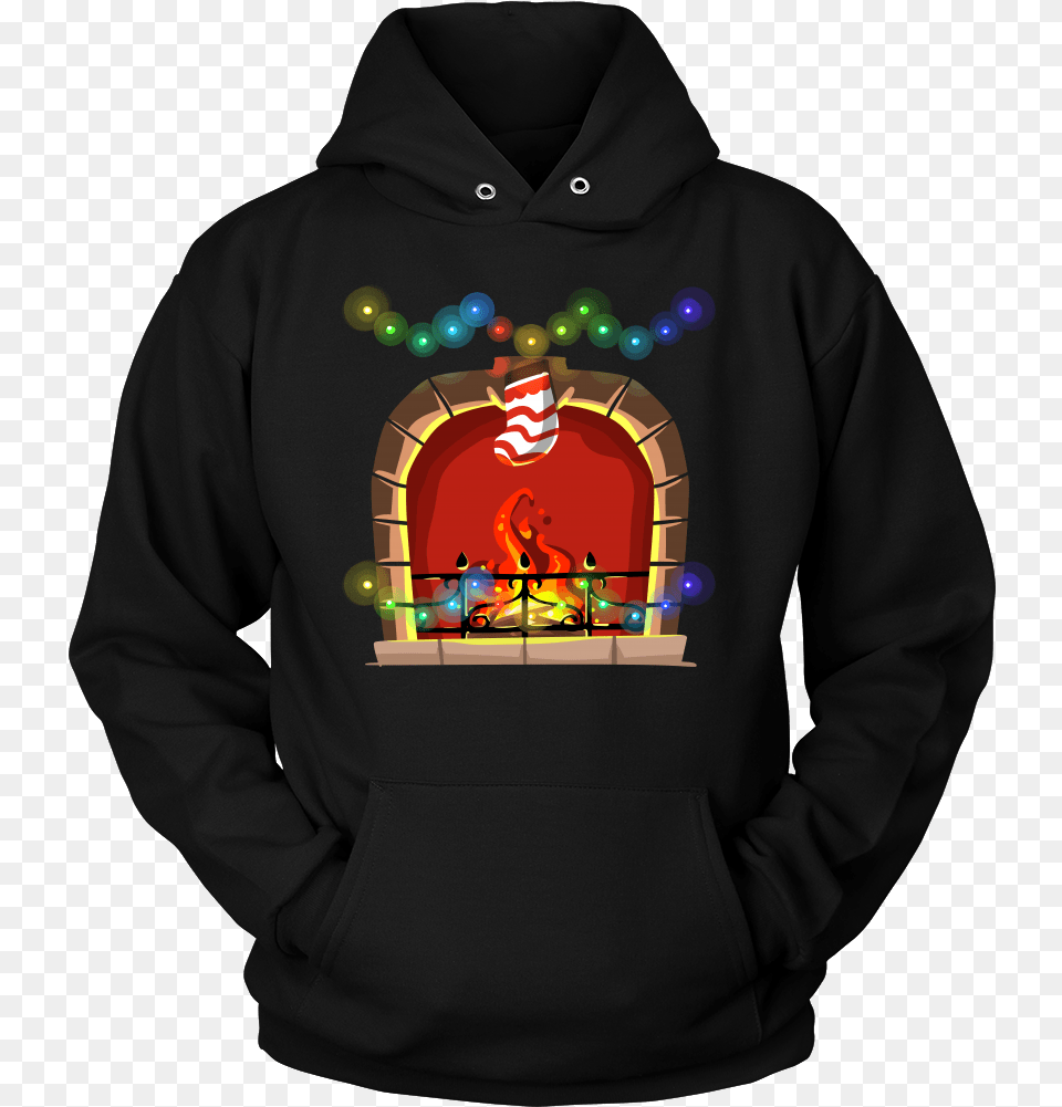 Transparent Christmas Fireplace Dig Dug Hoodie, Clothing, Knitwear, Sweater, Sweatshirt Free Png Download