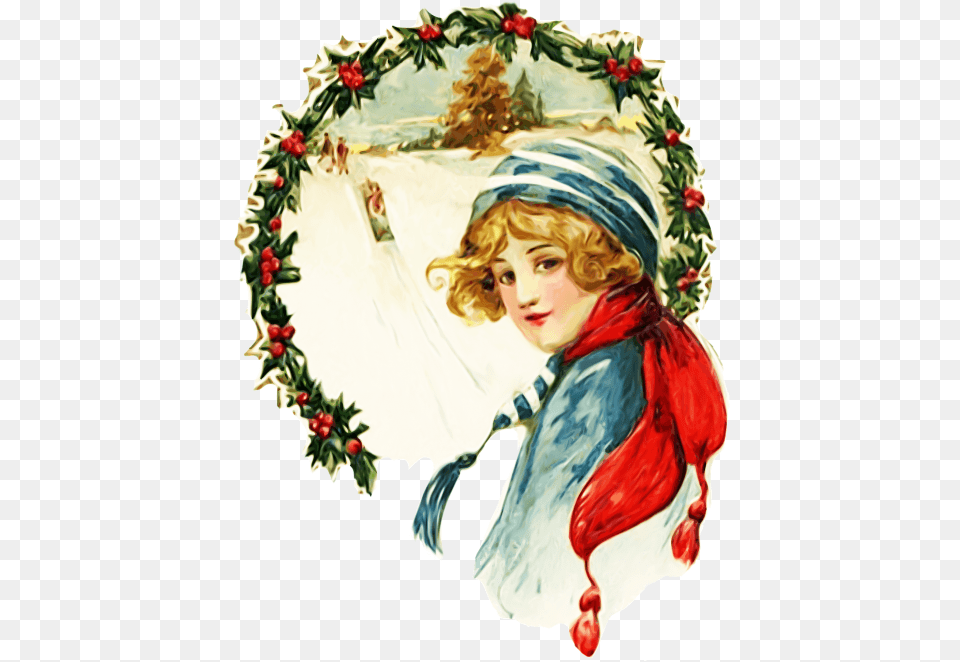 Transparent Christmas Garland Border Christmas Day, Hat, Clothing, Adult, Person Png