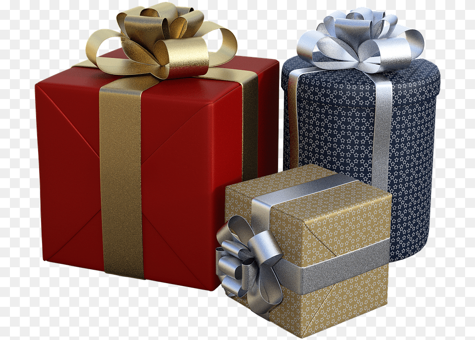 Transparent Christmas Gifts Packed Gift, Box Png Image