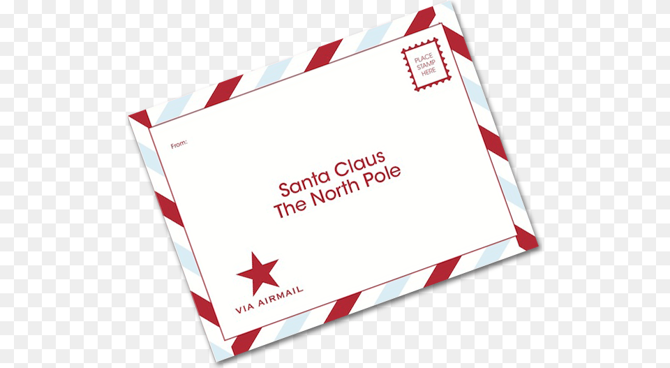 Transparent Christmas Letter To Santa Claus Template, Envelope, Mail, Airmail, Clapperboard Png