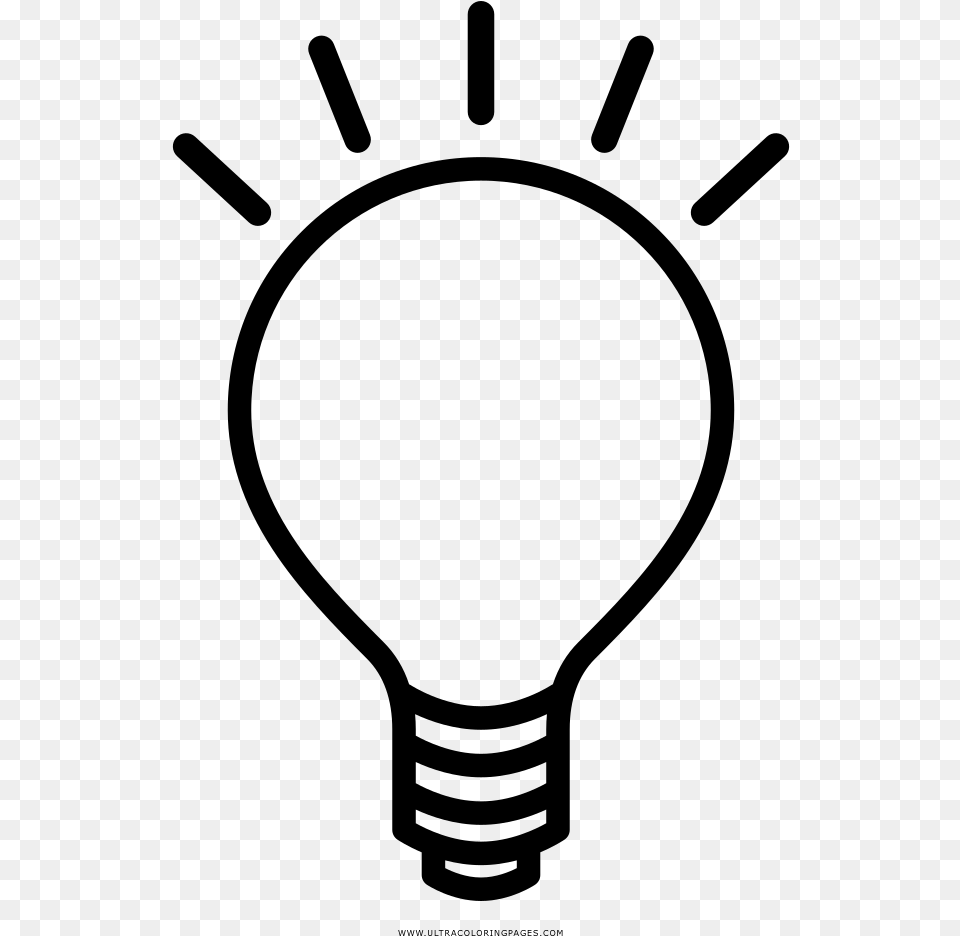 Transparent Christmas Light Bulb Light Bulb Coloring Page, Gray Free Png