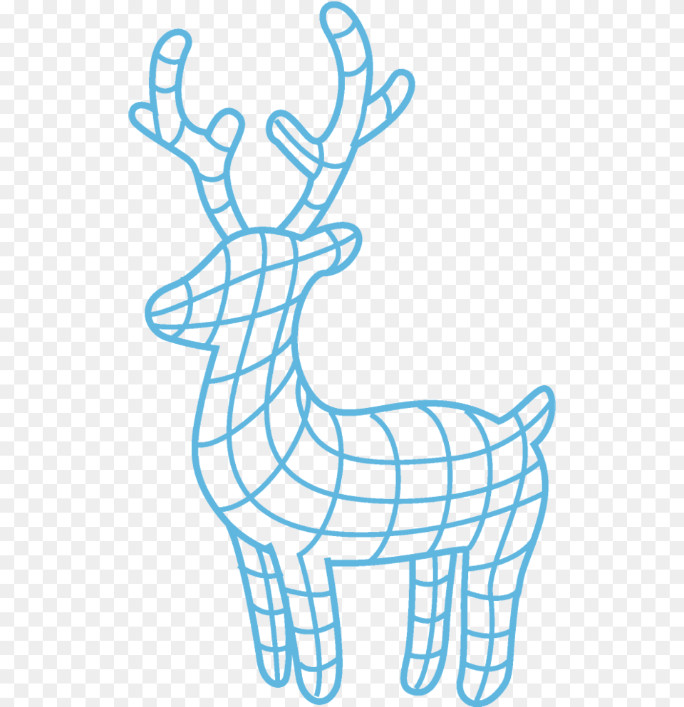 Transparent Christmas Line Art Line Design For Reindeer, Animal, Deer, Mammal, Wildlife Png