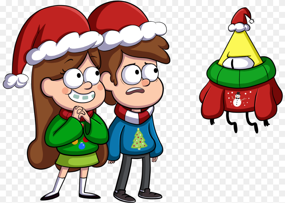 Transparent Christmas Party Clip Art Gravity Falls Christmas Sweater, Baby, Person, Book, Comics Free Png