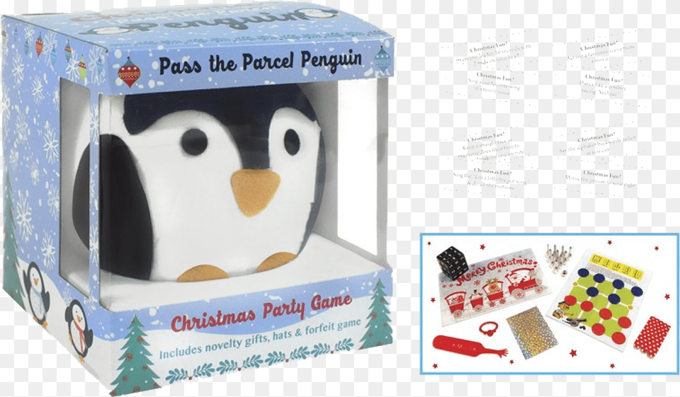 Transparent Christmas Penguin Asda Pass The Penguin, Plush, Toy, Box Png