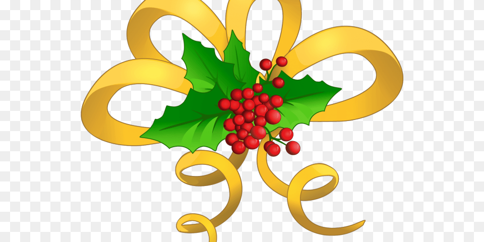 Transparent Christmas Ribbon Clipart Christmas Bells Clipart, Leaf, Plant, Food, Fruit Free Png Download