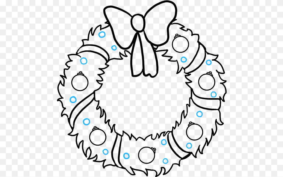 Transparent Christmas Wreath Cartoon Christmas Wreath Drawing, Accessories, Pattern Png Image